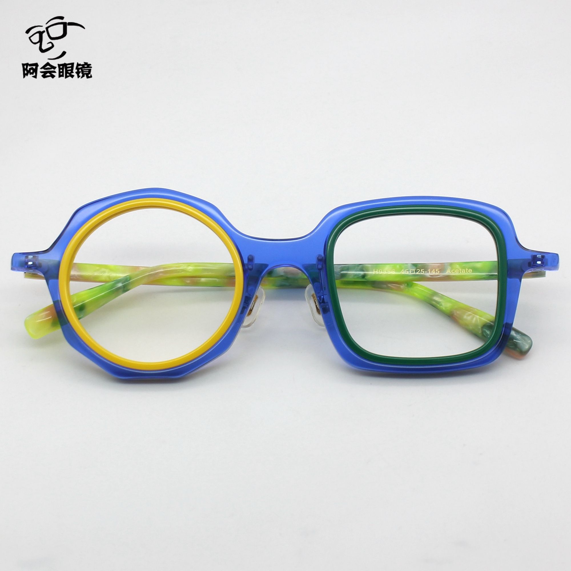 個(gè)性彩色一圓一方小眾眼鏡框 辦公空間中的新潮實(shí)用配飾